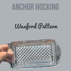 Anchor Hocking Relish Dish, Wexford Pattern Clear Glass